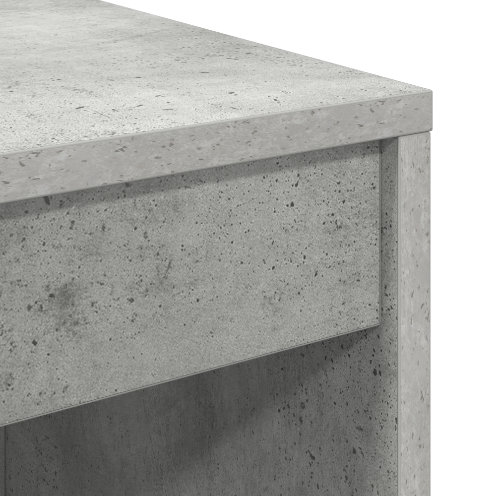 Produktbild för Skrivbord med låda med hylla med lagring 2 pcs Betonggrå