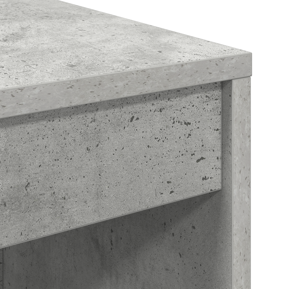 Produktbild för Skrivbord med låda med hylla med lagring 2 pcs Betonggrå