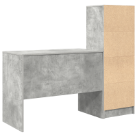 Produktbild för Skrivbord med låda 2 pcs Betonggrå