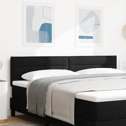 vidaXL LED huvuddyna med LED-ljusslingor Svart 180 cm tyg