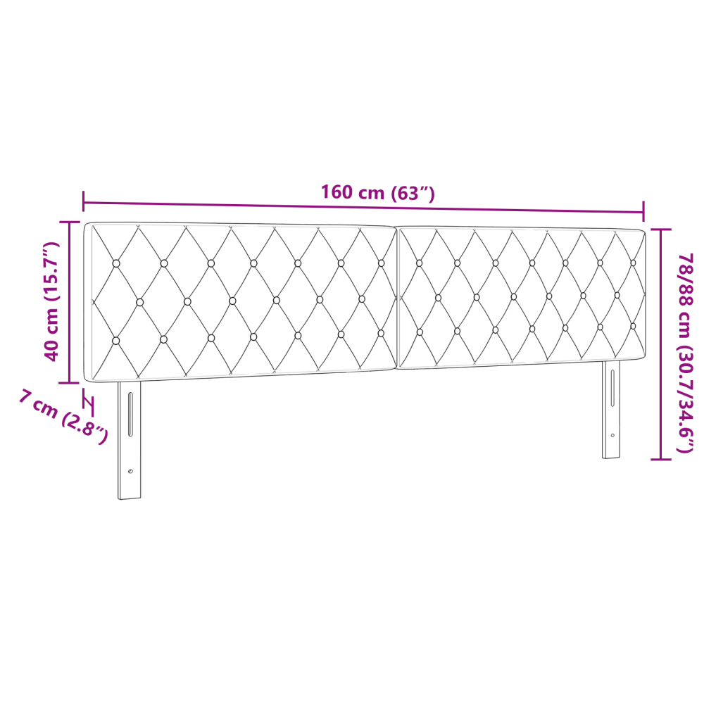 Produktbild för LED huvuddyna med LED-ljusslingor Mörkgrå 160 cm Sammet
