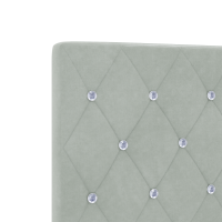 Produktbild för LED huvuddyna med LED-ljusslingor Ljusgrå 200 cm Sammet