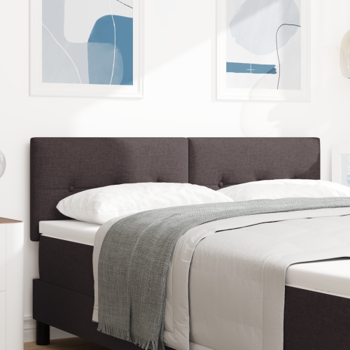 vidaXL LED huvuddyna med LED-ljusslingor Mörkbrun 160 cm tyg