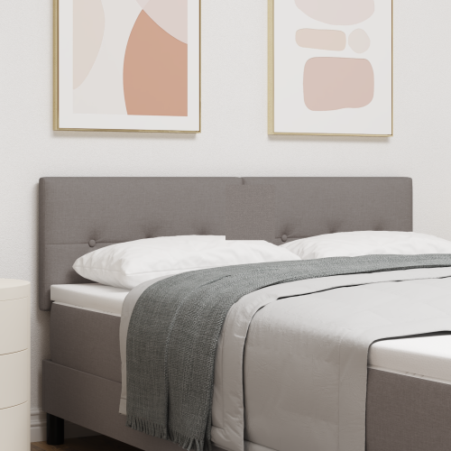 vidaXL LED huvuddyna med LED-ljusslingor Taupe 160 cm tyg
