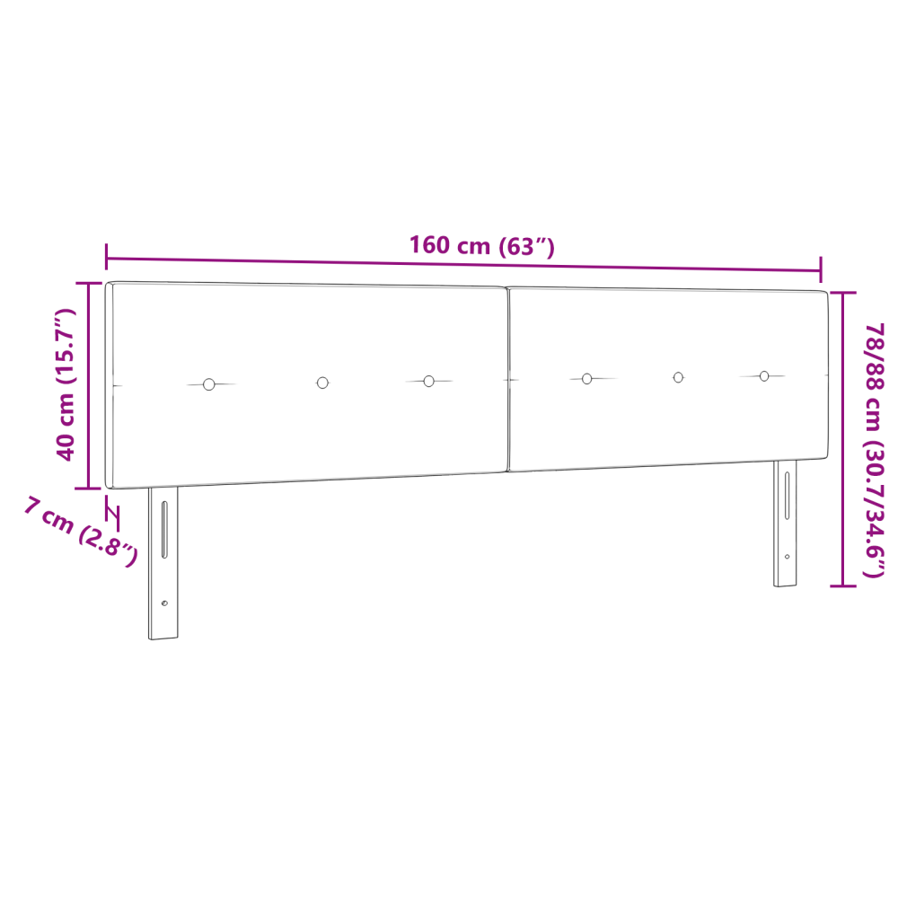 Produktbild för LED huvuddyna med LED-ljusslingor Kräm 160 cm tyg