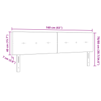 Produktbild för LED huvuddyna med LED-ljusslingor Svart 160 cm Sammet