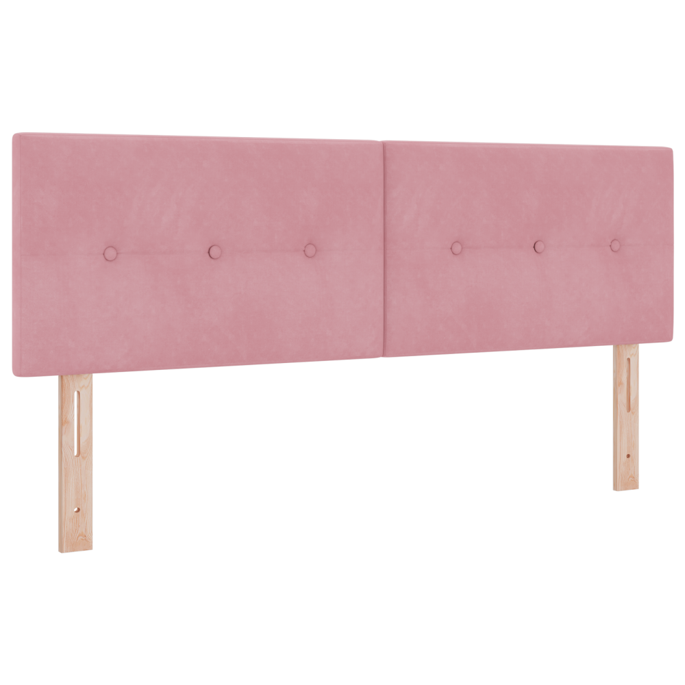 Produktbild för LED huvuddyna med LED-ljusslingor Rosa 160 cm Sammet