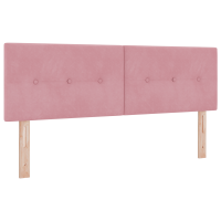 Produktbild för LED huvuddyna med LED-ljusslingor Rosa 160 cm Sammet