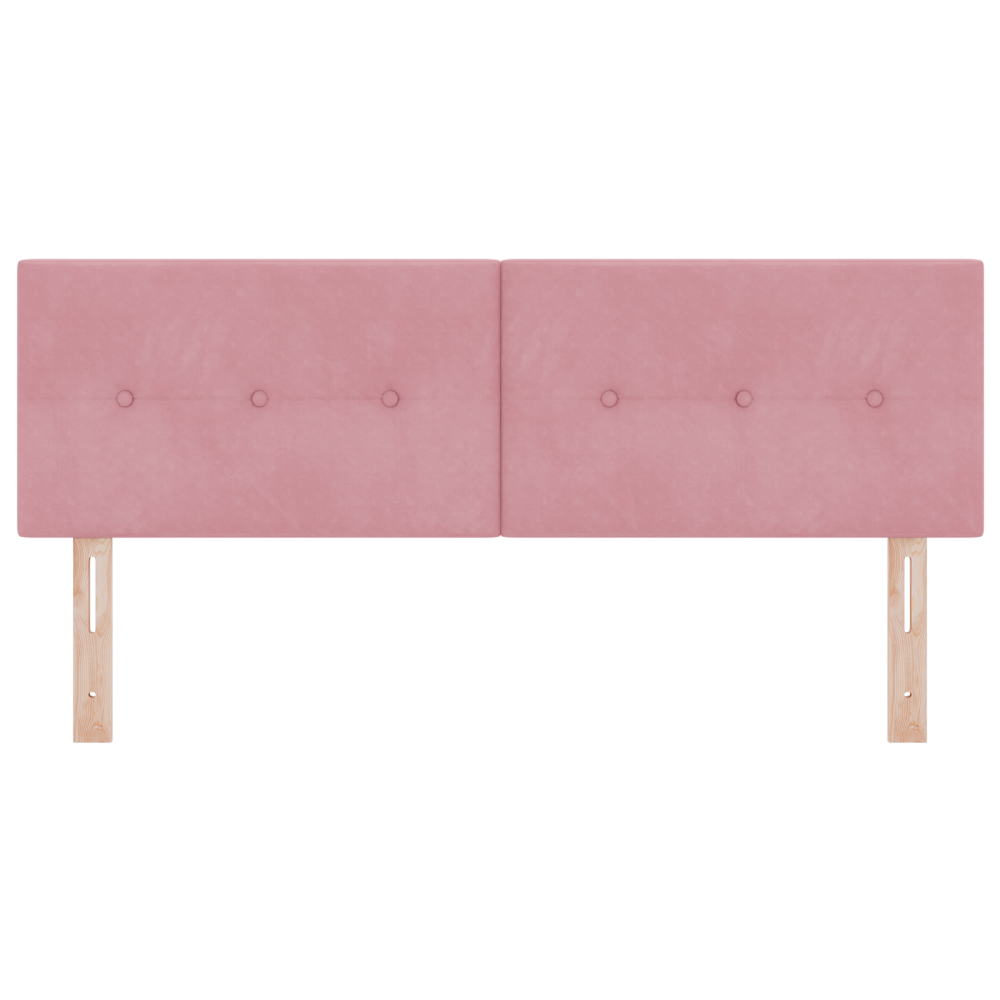 Produktbild för LED huvuddyna med LED-ljusslingor Rosa 160 cm Sammet