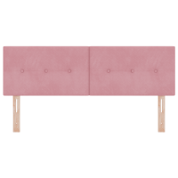 Produktbild för LED huvuddyna med LED-ljusslingor Rosa 160 cm Sammet