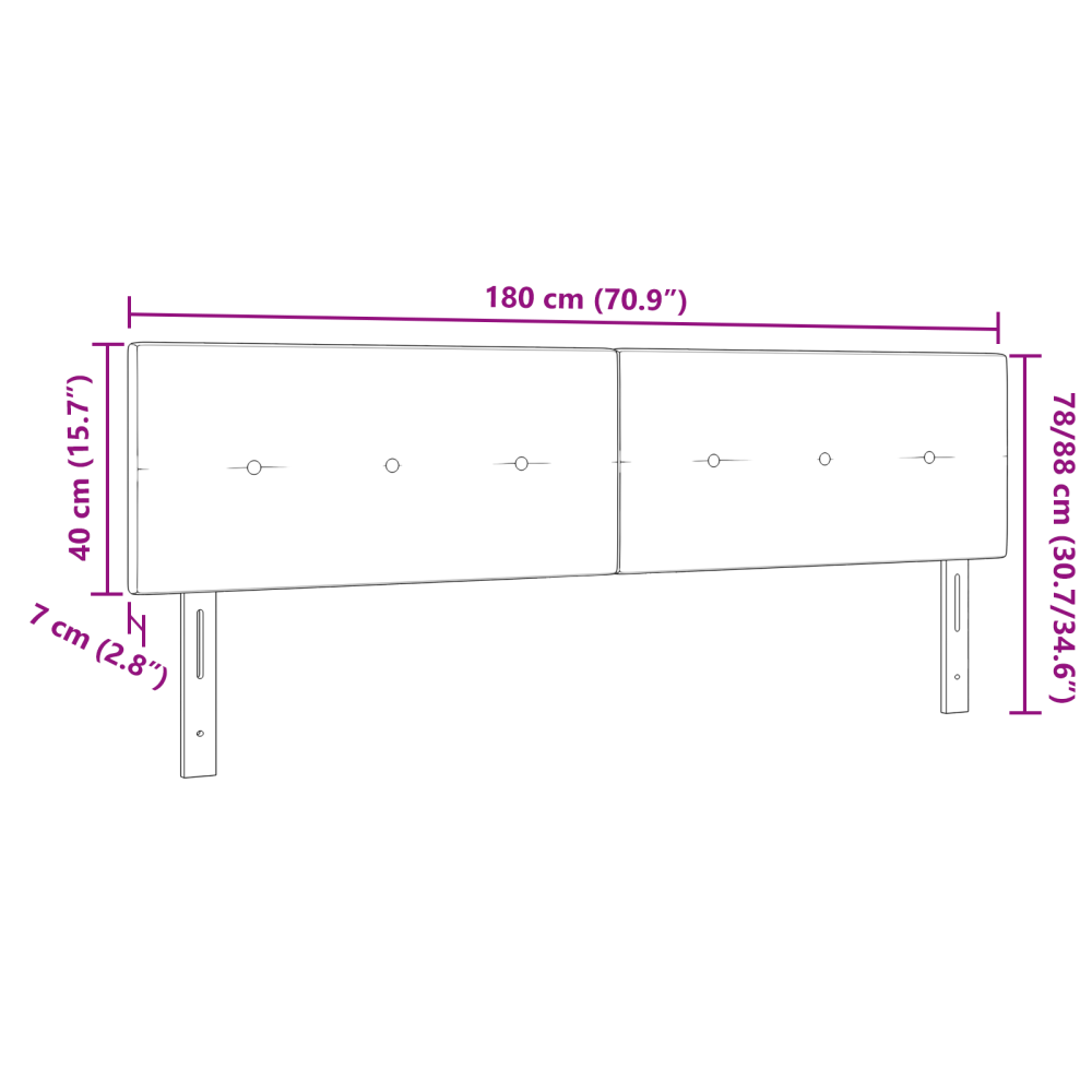 Produktbild för LED huvuddyna med LED-ljusslingor Ljusgrå 180 cm tyg