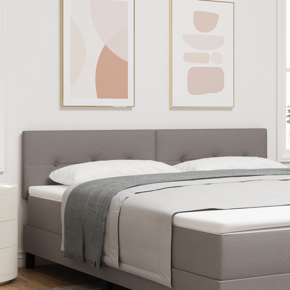 Produktbild för LED huvuddyna med LED-ljusslingor Taupe 180 cm tyg