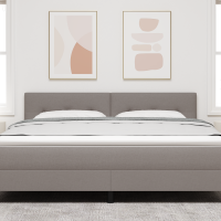 Produktbild för LED huvuddyna med LED-ljusslingor Taupe 180 cm tyg