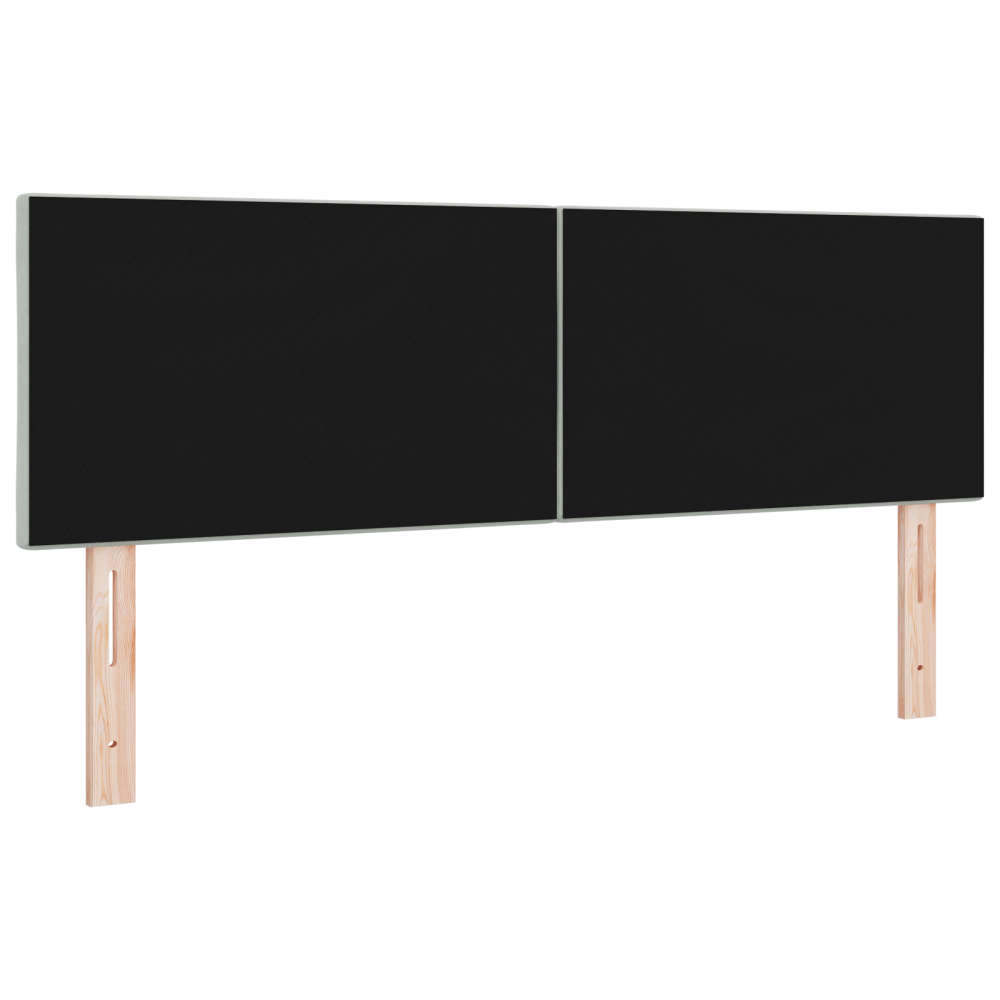 Produktbild för LED huvuddyna Ljusgrå 144 cm Sammet