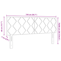 Produktbild för LED huvuddyna Mörkgrön 144 cm Sammet