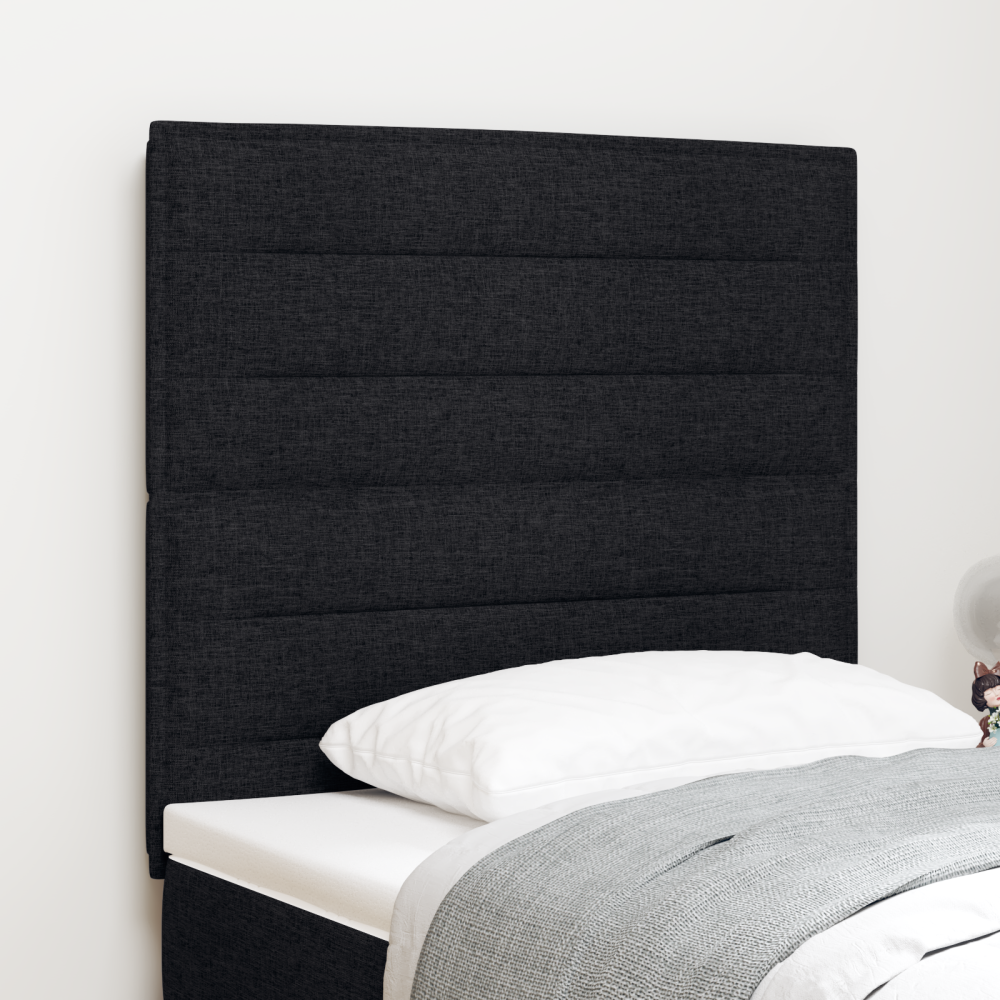 Produktbild för LED huvuddyna med LED-ljusslingor Svart 80 cm tyg