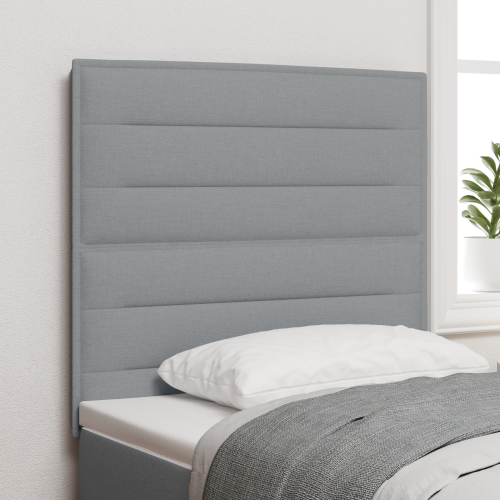 vidaXL LED huvuddyna med LED-ljusslingor Ljusgrå 100 cm tyg