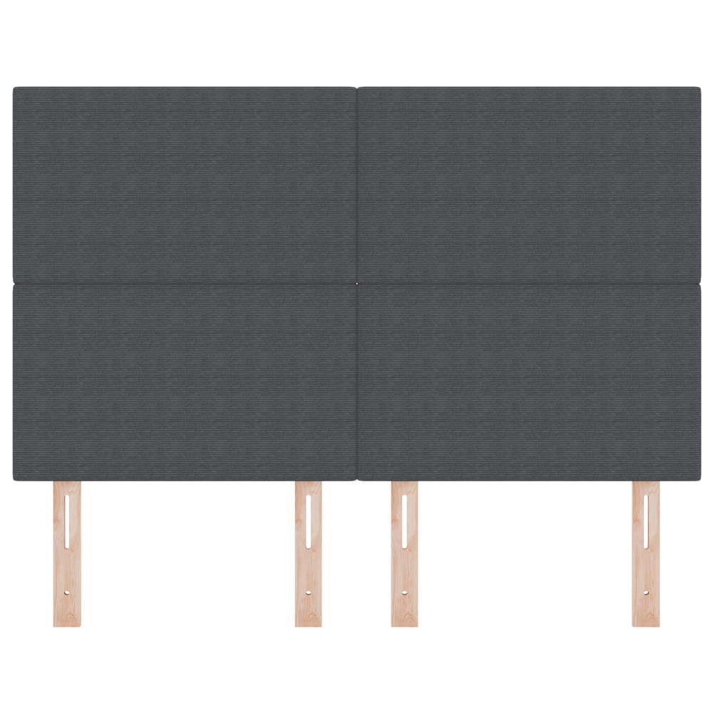 Produktbild för LED huvuddyna med LED-ljusslingor Mörkgrå 160 cm Kordread tyg