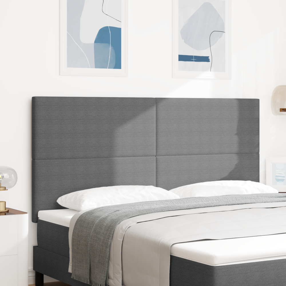 Produktbild för LED huvuddyna med LED-ljusslingor Ljusgrå 180 cm Kordread tyg
