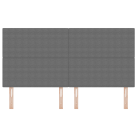 Produktbild för LED huvuddyna med LED-ljusslingor Ljusgrå 180 cm Kordread tyg