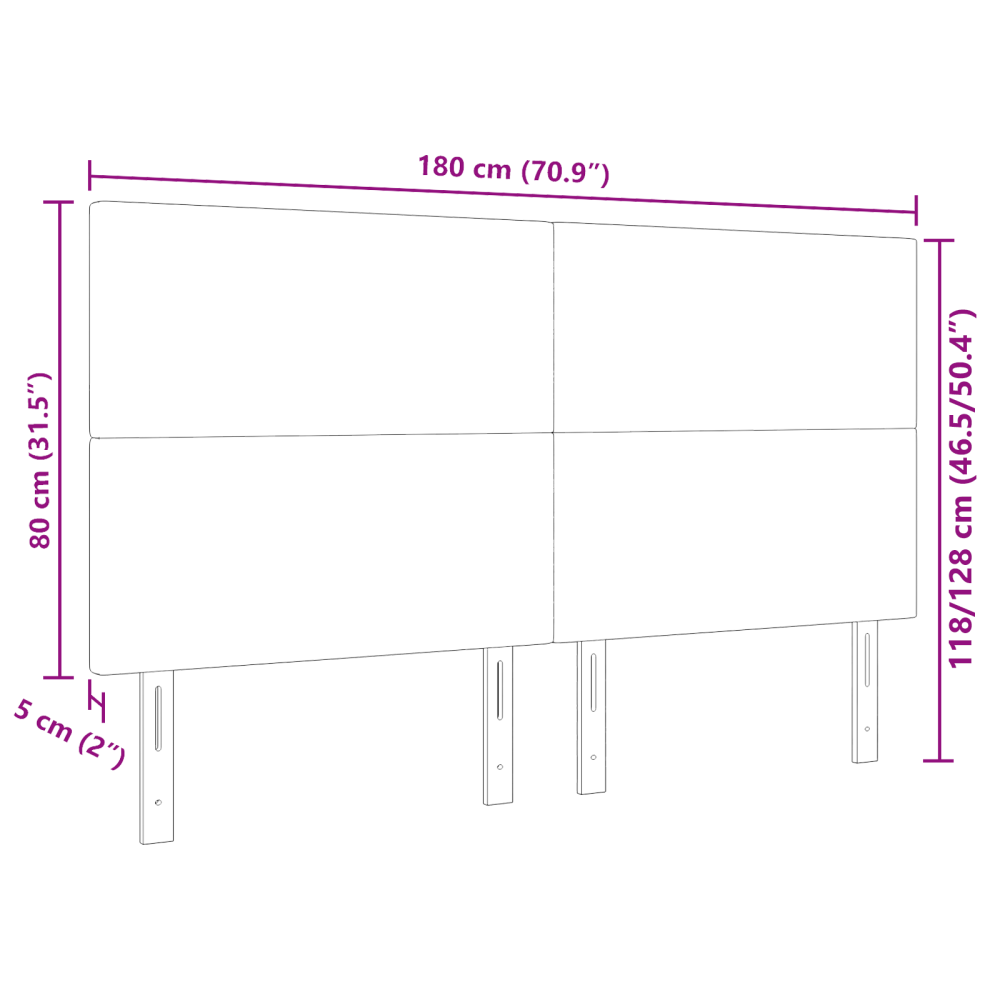 Produktbild för LED huvuddyna med LED-ljusslingor Grågrön 180 cm Kordread tyg