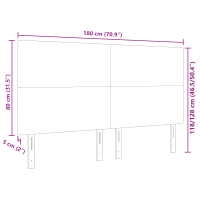 Produktbild för LED huvuddyna med LED-ljusslingor Grågrön 180 cm Kordread tyg