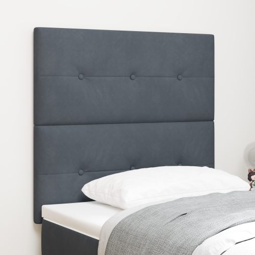 vidaXL LED huvuddyna med LED-ljusslingor Grå 90 cm Sammet