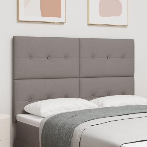 vidaXL LED huvuddyna med LED-ljusslingor Taupe 144 cm tyg