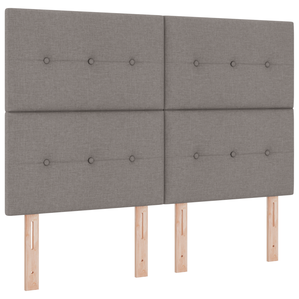 Produktbild för LED huvuddyna med LED-ljusslingor Taupe 144 cm tyg