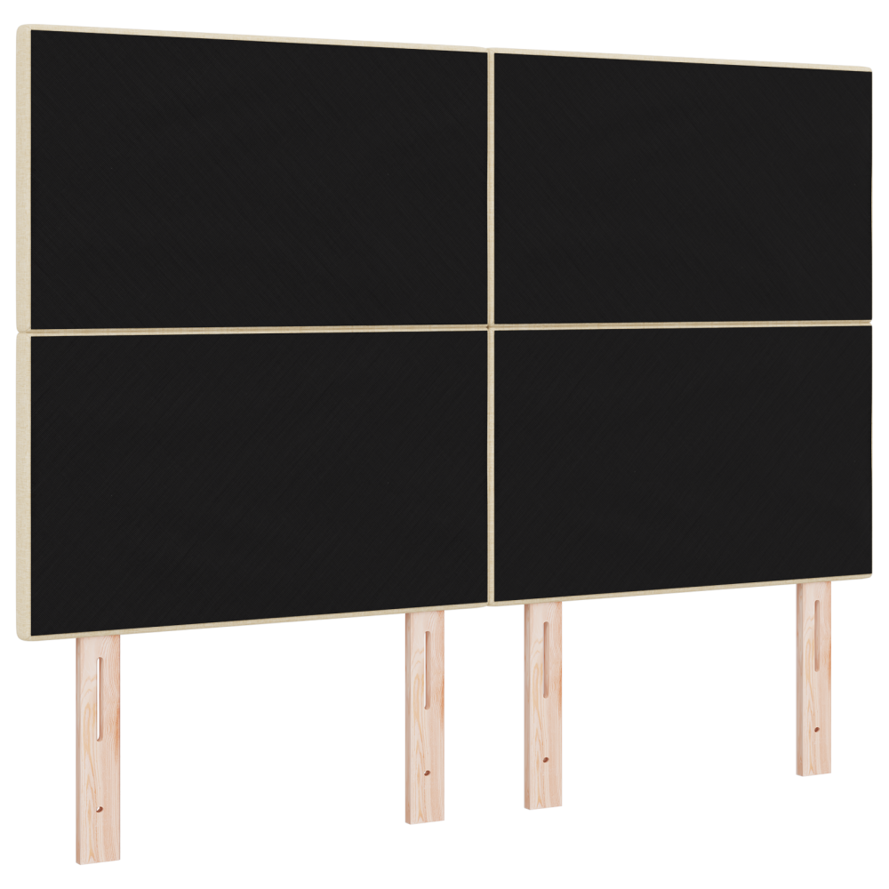 Produktbild för LED huvuddyna med LED-ljusslingor Kräm 144 cm tyg