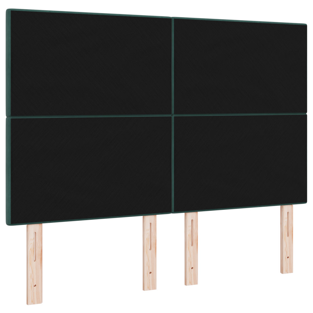 Produktbild för LED huvuddyna med LED-ljusslingor Grön 144 cm Sammet