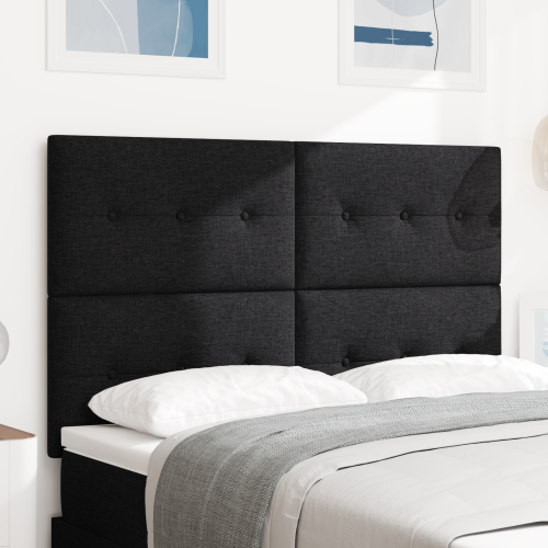 vidaXL LED huvuddyna med LED-ljusslingor Svart 160 cm tyg
