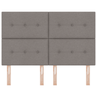 Produktbild för LED huvuddyna med LED-ljusslingor Taupe 160 cm tyg