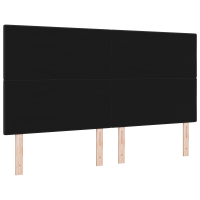 Produktbild för LED huvuddyna med LED-ljusslingor Svart 180 cm tyg