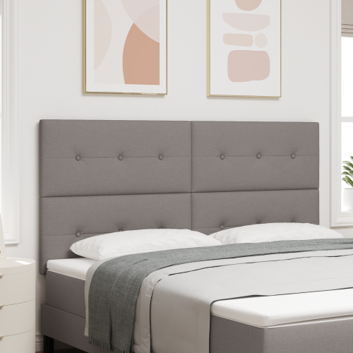 vidaXL LED huvuddyna med LED-ljusslingor Taupe 180 cm tyg
