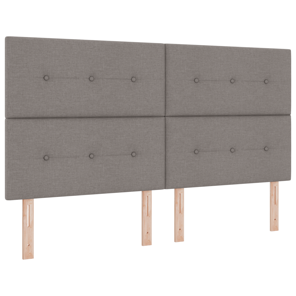 Produktbild för LED huvuddyna med LED-ljusslingor Taupe 180 cm tyg
