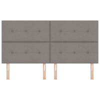 Produktbild för LED huvuddyna med LED-ljusslingor Taupe 180 cm tyg