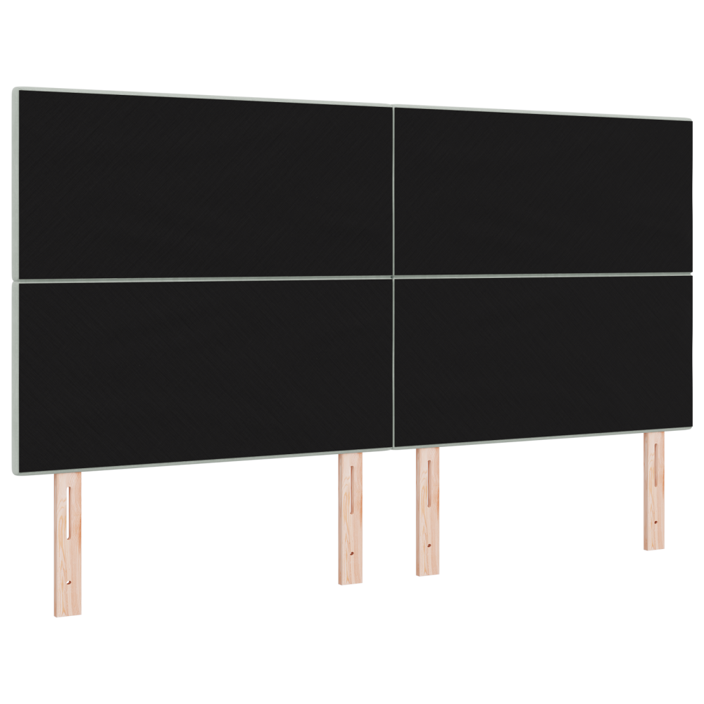 Produktbild för LED huvuddyna med LED-ljusslingor Ljusgrå 180 cm Sammet