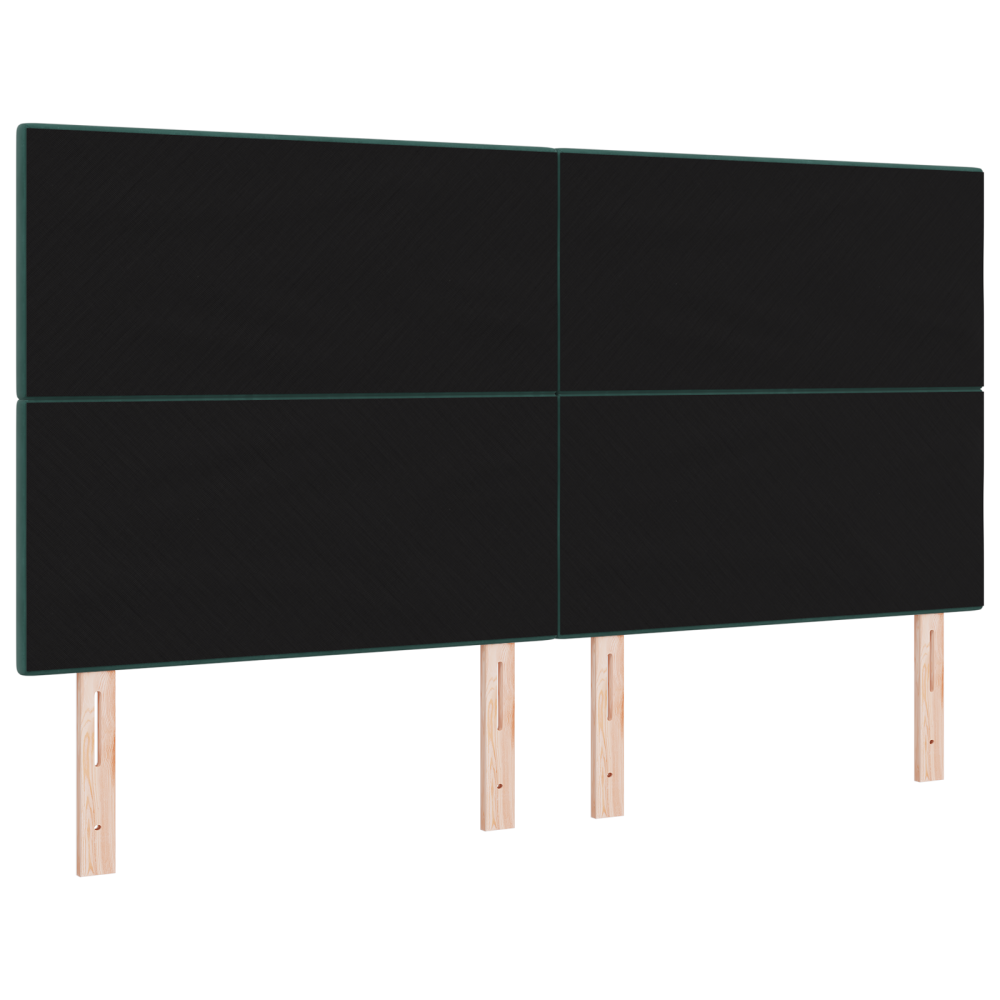 Produktbild för LED huvuddyna med LED-ljusslingor Grön 180 cm Sammet