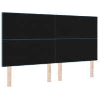 Produktbild för LED huvuddyna med LED-ljusslingor Blå 180 cm Sammet