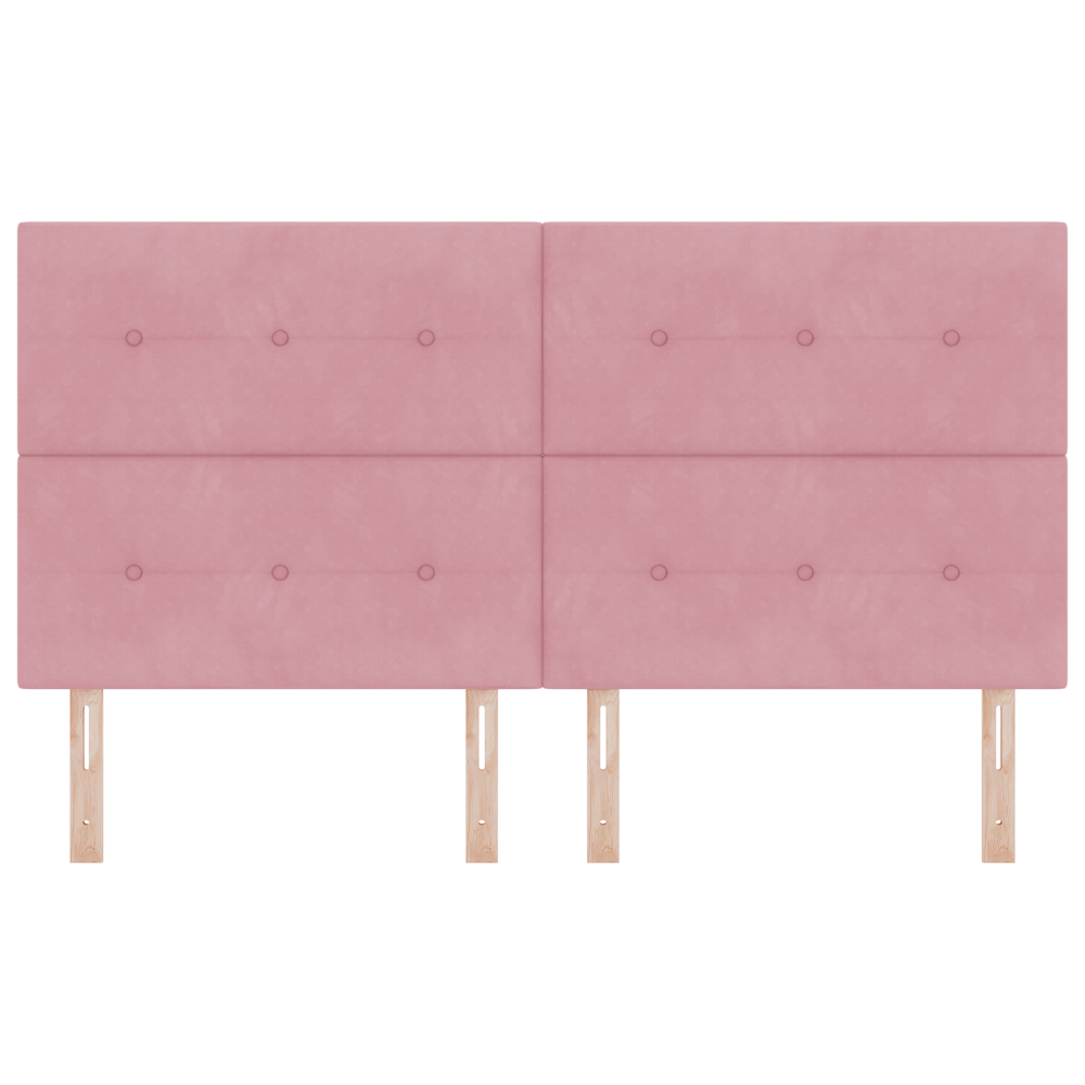 Produktbild för LED huvuddyna med LED-ljusslingor Rosa 180 cm Sammet