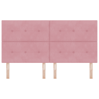 Produktbild för LED huvuddyna med LED-ljusslingor Rosa 180 cm Sammet