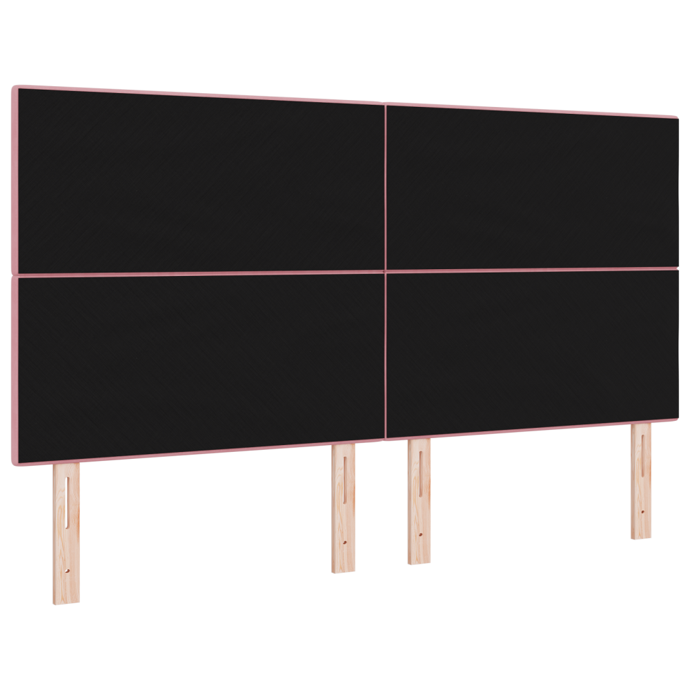 Produktbild för LED huvuddyna med LED-ljusslingor Rosa 180 cm Sammet