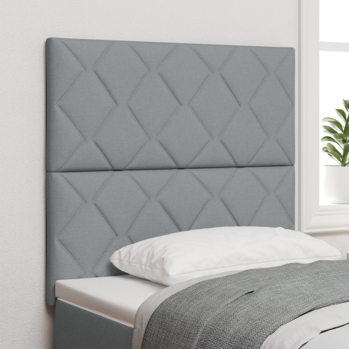 vidaXL LED huvuddyna Ljusgrå 100 cm tyg