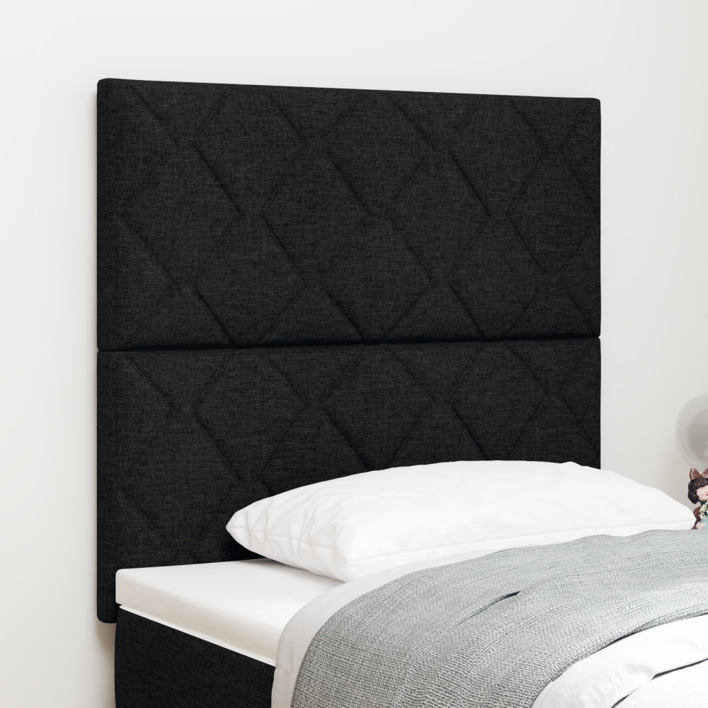 Produktbild för LED huvuddyna Svart 100 cm tyg