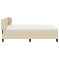 Produktbild för Bäddfjäder med madrass med huvudgavel Kräm 140 x 190 cm tyg