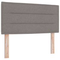 Produktbild för Bäddfjäder med madrass med huvudgavel Taupe 80 x 200 cm tyg