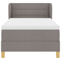 Produktbild för Bäddfjäder med madrass med huvudgavel Taupe 80 x 200 cm tyg