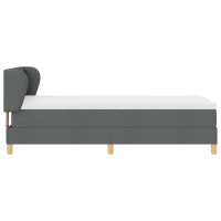 Produktbild för Bäddfjäder med huvudgavel Mörkgrå 80 x 200 cm tyg