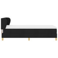 Produktbild för Bäddfjäder med huvudgavel Svart 80 x 200 cm tyg